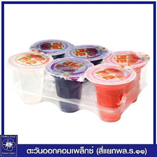 ปีโป้ ขนมเยลลี่คาราจีแนนผสมน้ำผลไม้ 15% รวมรส 90 กรัมX 6 ถ้วย (540 กรัม) 0145