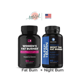 เซ็ตลดไขมันตอนกลางวันและกลางคืน Nobi Fat Burn + Night Burn 60 Capsules