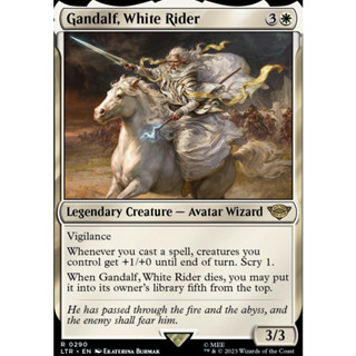 Gandalf, White Rider การ์ด Magic The Gathering ของแท้ จากชุด The Lord of the Rings: Tales of Middle-earth