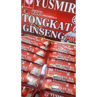 กาแฟสมุนไพร รากปลาไหลเผือก+ผงโสม (ตงกัตอาลี) ซองแดง YUSMIRATongkat ali+Ginseng