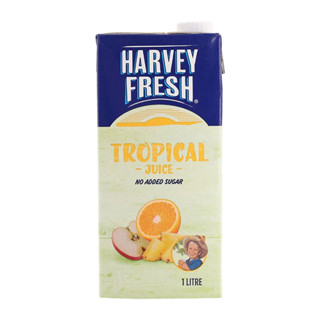 🌟พร้อมส่ง🌟HARVEY FRESH Tropical Juice 3 bottles น้ำผลไม้รวมจากน้ำผลไม้รวมเข้มข้น 1L 3 กล่อง