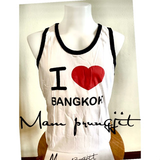 เสื้อกล้าม เสื้อยืนสกรีนไอเลิฟBANGKOK