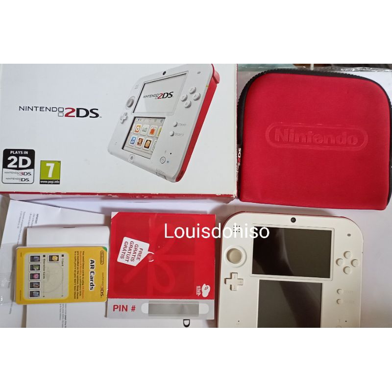 เกม Nintendo 2ds มือสอง เล่นแท้ สีแดงขาว เครื่องเกมคอนโซล นินเทนโด้ 2DS   boxed Nintendo 3DS