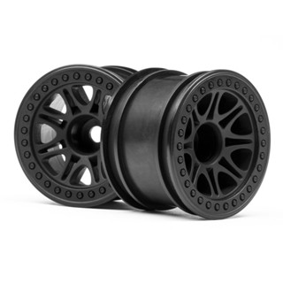 HPI 113337 SPLIT 8 TRUCK WHEEL (2.2in/BLACK/2PCS)