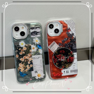 🔥สไตล์ใหม่🔥เคสไอโฟน iphone 11 14 Pro Max ins ดอกไม้ สไตล์วรรณศิลป์ ป้องกันการตก เคส iphone 12 13 Pro Case for iPhone