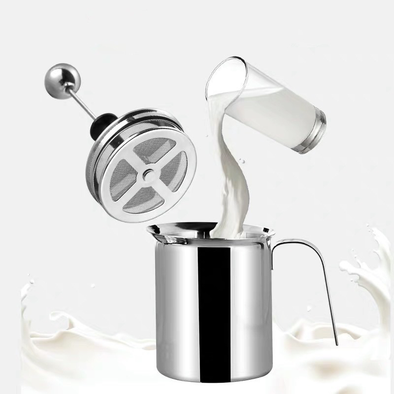 เหยือกปั๊มฟองนม ถ้วยปั๊มฟองนม Milk Frother 400ml, 800ml