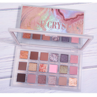 ของแท้ HUDAMOJI Rose Crystal 18 colors อายแชโดว์ ติดทนนานCYREAL Hudamoji Ice Cream 18 Color Eye Shadow Palette เพิร์ลเคล