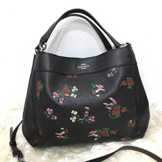 SMALL LEXY SHOULDER BAG WITH CROSS STITCH FLORAL PRINT (COACH F25858)