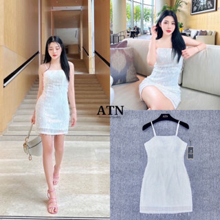 Minidress สายเดี่ยวผ้าปักเลื่อม