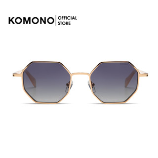 KOMONO Jean Rose Gold แว่นกันแดด ทรงแปดเหลี่ยม สีโรสโกลด์