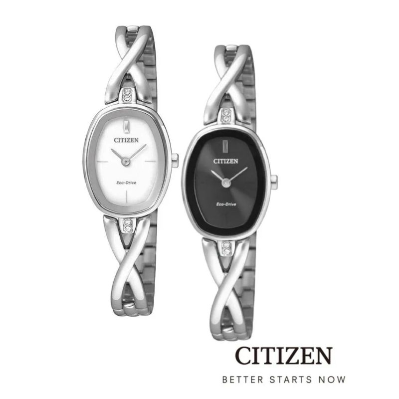 (ใหม่/พร้อมส่ง) นาฬิกาข้อมือ CITIZEN Eco-Drive EX1410-88A  Swarovski Lady's Watch