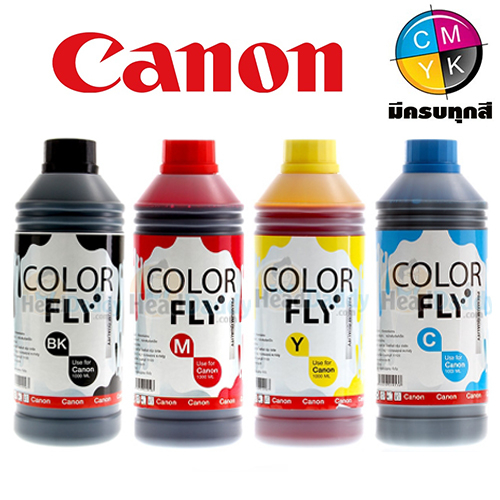 🌈 หมึก Canon หมึกเติม Canon ขนาด 1000 ml COLOR FLY แท้ 💯% เติม Canon ได้ทุกรุ่น