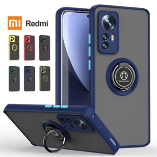 เคสขอบสีหลังด้าน เคสแม่เหล็ก สําหรับ redmi A1 12c  redmi 9a mi 10T Pro mi 11T pro ป้องกันเลนส์กล้อง กันกระแทก