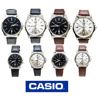 นาฬิกาข้อมือแฟชั่น นาฬิกาcasio สายหนัง แสดงวันที่ สีน้ำตาล คาสิโอ้ผู้ชายและผู้หญิง นาฬิกาคู่รัก RC640