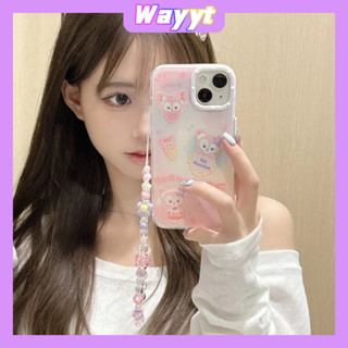 💖New💖iPhone 14 13 12 11 Pro Max เคส for เคสไอโฟน11 การ์ตูน บางเบาพกพาง่าย น่ารัก Lina Belle แฟชั่น โซ่มุก Case