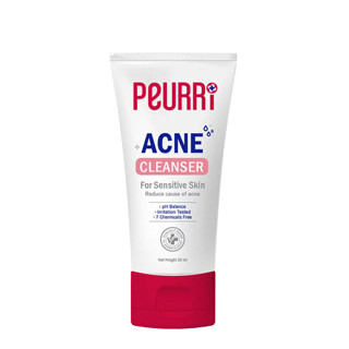 *สินค้าแถม* PEURRi Acne Cleanser 30ml. เพียวรี เจลล้างหน้า ลดสิวอักเสบ สำหรับผิวแพ้ง่าย