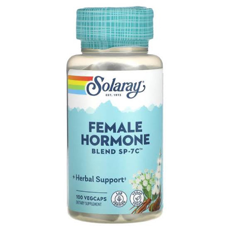 Solaray_Female_Hormone_Blend_SP_7c/100vegcapsของแท้100%มีหน้าร้านในไอจี