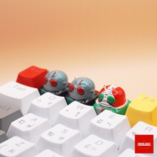 Keycaps คีย์แคป Artisan ไอ้มดแดง v1 v2 v3 Kamen Rider Showa Set 1 งาน Handmade