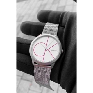 ⌚🥳นาฬิกาข้อมือ Calvin Klein เรือนเงิน สายถัก 
💝💕New Calvin Klein unisex  Silver Tone Steel Watch