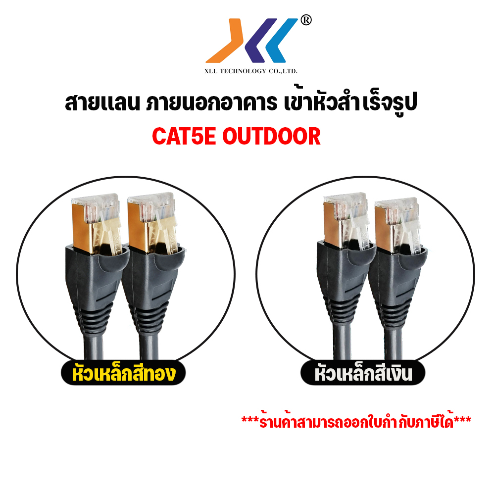 สาย lan CAT5E ภายนอกอาคาร  อินเตอร์เน็ต  Lan Cable CAT5e Outdoor เข้าหัวสำเร็จรูป