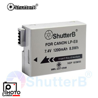 แบตเตอรี่ยี่ห้อ Shutter B กล้อง Canon LP-E8