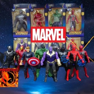 โมเดล มาเวล Marvel Avengers ขนาด 17-18 Cm. มีไฟกลางตัว มาพร้อมกล่องใส่  มี 8 แบบให้เลือก  งานดี พร้อมส่ง
