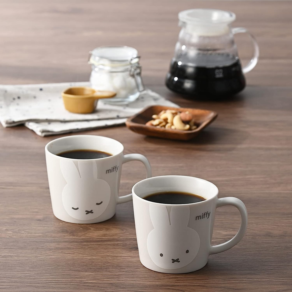 แก้วมัค Miffy Whiteface Mug 9.5 fl oz. (280 ml.) Made in Japan แก้วน้ำพอร์ซเลน ใส่นม มิฟฟี่