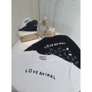 Oversized เสื้อยืดโอเวอร์ไซส์ลายLove Animal