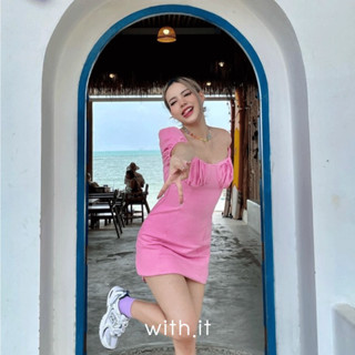 with.it.store - DRW0136 linen short dress เดรสสั้นลินิน