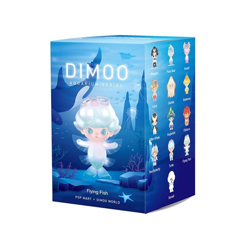 (Liveลด100฿) กล่องสุ่มพร้อมส่ง 🦈🐬🪸 Dimoo Aquarium Series Blind Box : Pop Mart