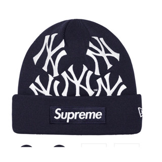 ใหม่พร้อมส่ง ของแท้ หมวกบีนนี่ Beanie Supreme x New Era Box logo