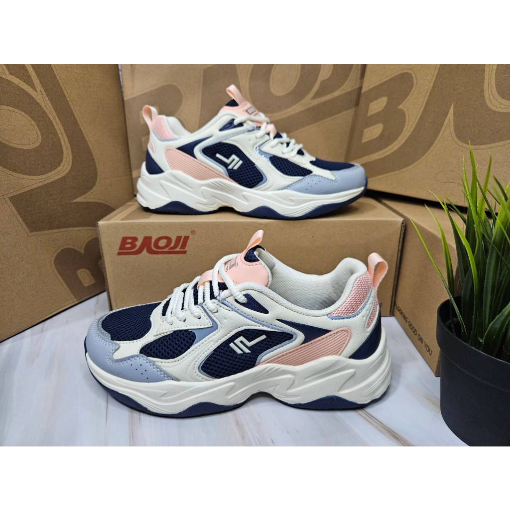 BAOJI ลิขสิทธิ์แท้ [W] รองเท้าผ้าใบผู้หญิงยี่ห้อบาโอจิ(BAOJI) รุ่นBJW-987 SIZE:37-41