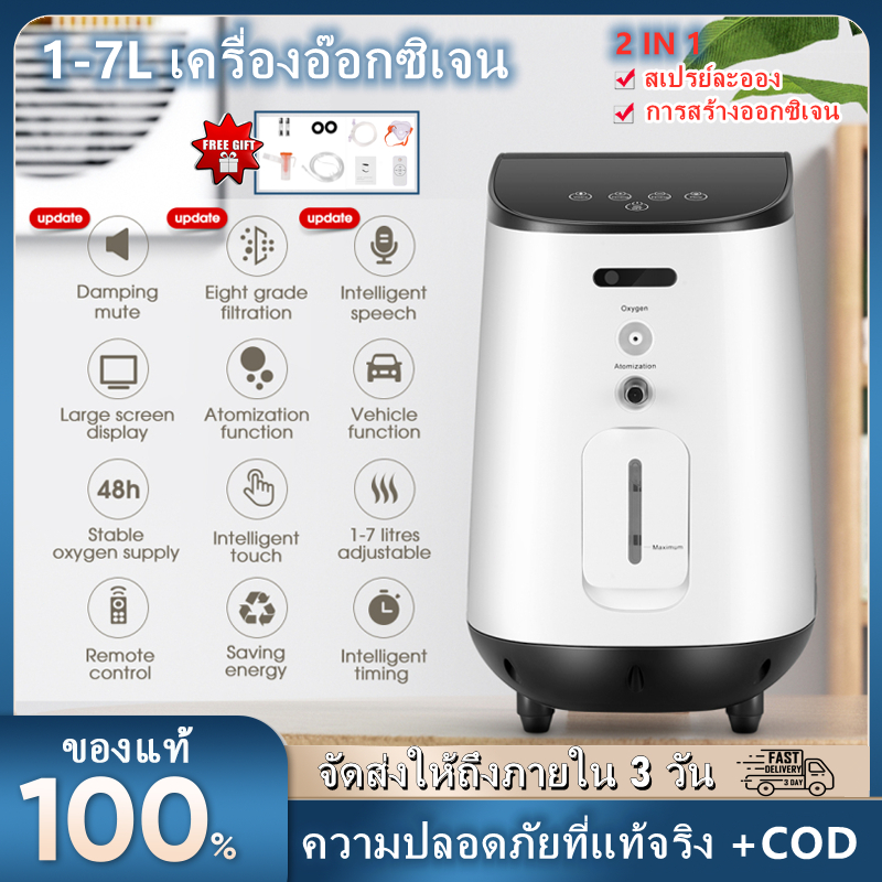 💥จัดส่งใน 2 วัน💥 VARON เครื่องผลิตออกซิเจน เครื่องพ่นยา Oxygen Machine Home Oxygen Machine