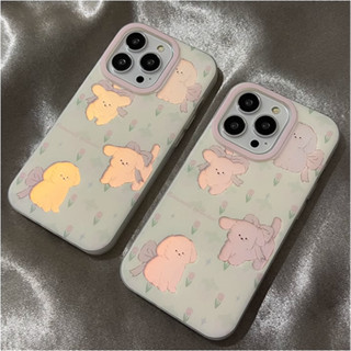 ❤️จัดส่งทันที❤️เคสไอโฟน11/12/13/14 Pro max เคสไอโฟน 13 Cute puppy Laser soft Case For iPhone 11,12,13,14,12PM,13PM,14PM