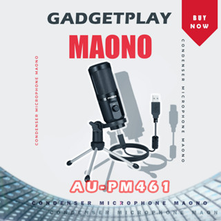 [กรุงเทพฯ ด่วน 1 ชั่วโมง] Maono Au-Pm461 USB Microphone with Mic Gain, MAONO 192Khz/24Bit Podcast PC Computer