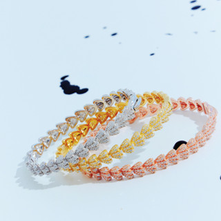 SWAN - Acro Bangle V3 กำไลเงินแท้ กำไลทรงเกล็ดงู ฝังเพชรคิวบิกเซอร์โคเนีย cubic zirconia