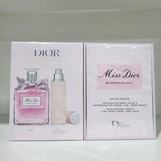 เซ็ตใหม่ 2 ชิ้น Miss Dior Blooming Bouquet EDT (โบว์ผ้าเทา)