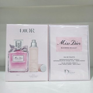 เซ็ตใหม่ 2 ชิ้น Miss Dior Blooming Bouquet EDT (โบว์ผ้าเทา)