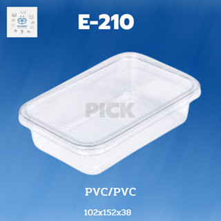 พิค เบเกอรี่ กล่อง E-210 กล่องใส่อาหาร บรรจุภัณฑ์อาหาร กล่องพลาสติก กล่องข้าว 1เแพ็ค 25 ชิ้น