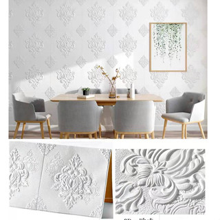 🔥พร้อมส่ง🔥 วอลเปเปอร์ติดผนัง 3D สามมิติ หนา3มม 70*77cm wallpaper วอลเปเปอร์ติดผนังลายอิฐ มีกาวในตัว พร้อมส่ง