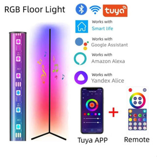 【UNOLUX】120ซมแสงรอบข้างอัจฉริยะ หลากสี นอร์ดิก RGB ไฟตั้งพื้นเข้ามุมบลูทู ธ tuya wifi โคมไฟตั้งพื้น led