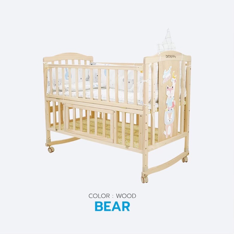 ❌ขายแล้วค่ะ❌เตียงไม้เด็ก bebeplay มือ1 ไม่เคยใช้งานค่า