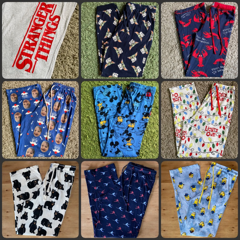 4/6 กางเกงนอนขายาว กางเกงอยู่บ้าน pyjamas คอตตอน สำลี หน้าหนาว การ์ตูน