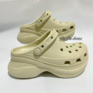 รองเท้า Crocs Classic bae Clog ส้นสูง ไซส์ผู้หญิง 35---40 รุ่นใหม่ล่าสุดมี 3 สี สีดำสีขาวสีครีม