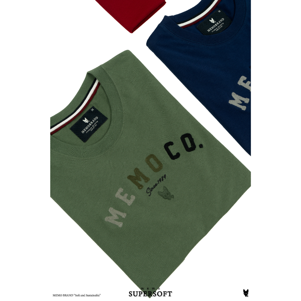 AEIOU เสื้อยืด Memo Supersoft Premium งานปัก Memo Co. สินค้าลิขสิทธิ์แท้