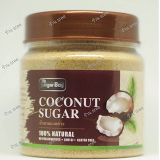 น้ำตาลมะพร้าว 100% COCONUT SUGAR ขนาด 300 กรัม บรรจุขวดพลาสติก