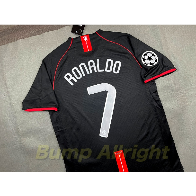 Retro : เสื้อฟุตบอลย้อนยุค Vintage แมน ยู Man Utd Away 2007 + 7 RONALDO, 10 ROONEY ส่งจากไทย
