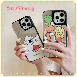 🍑CasePhoneg🍑ชาร์จแบบแม่เหล็ก ป้องกันการหล่น ขอบเต็ม iPhone 11 14 pro max พื้นผิวกระจก การ์ตูน ขอบดำcase for iPhone 12 13