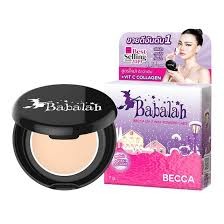 02 ผิวสองสี   แป้งบาบาร่า สูตรใหม่ เบคก้า  7g.  Babalah BECCA  UV 2way Powder Cake X Due becca  ของแท้  แป้งบาบาล่า