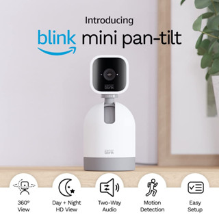 Amazon Blink Mini Pan-Tilt Camera | Rotating indoor plug-in smart security camera, two-way audio, HD  motion detection